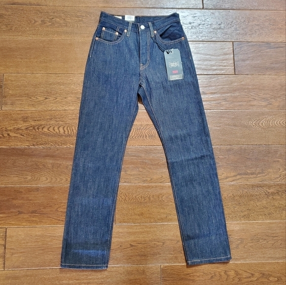 levi's 501 Original Fit Dark Wash High-rise Straight Leg Size 24 x 30 NWOT - Picture 2 of 16